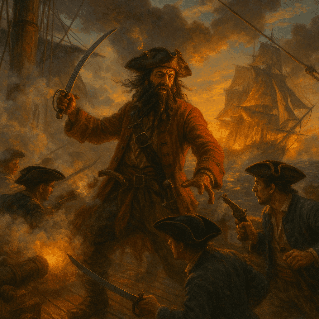 Blackbeard in his final battle
