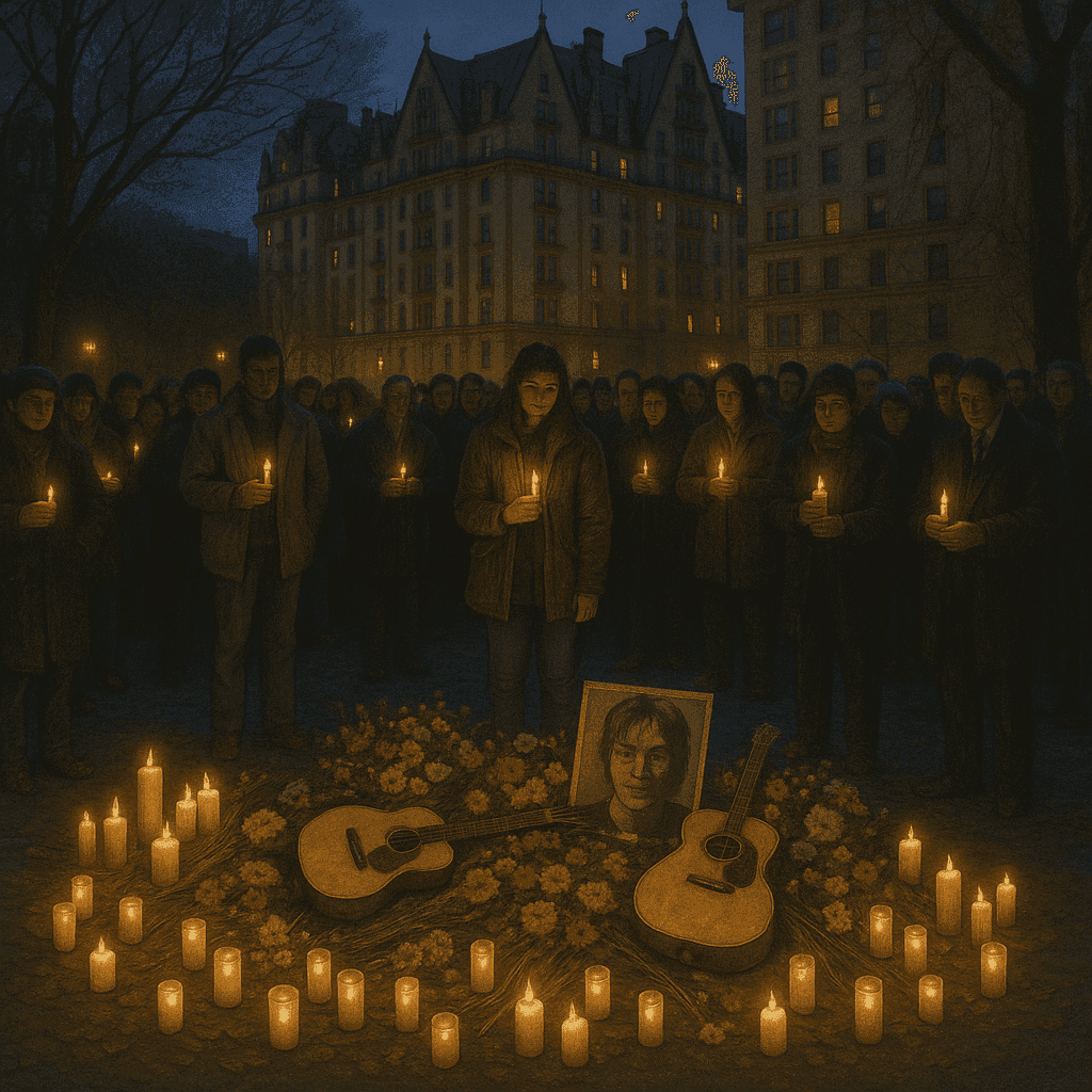 Fans mourning John Lennon