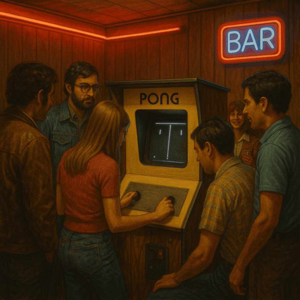 Pong arcade game