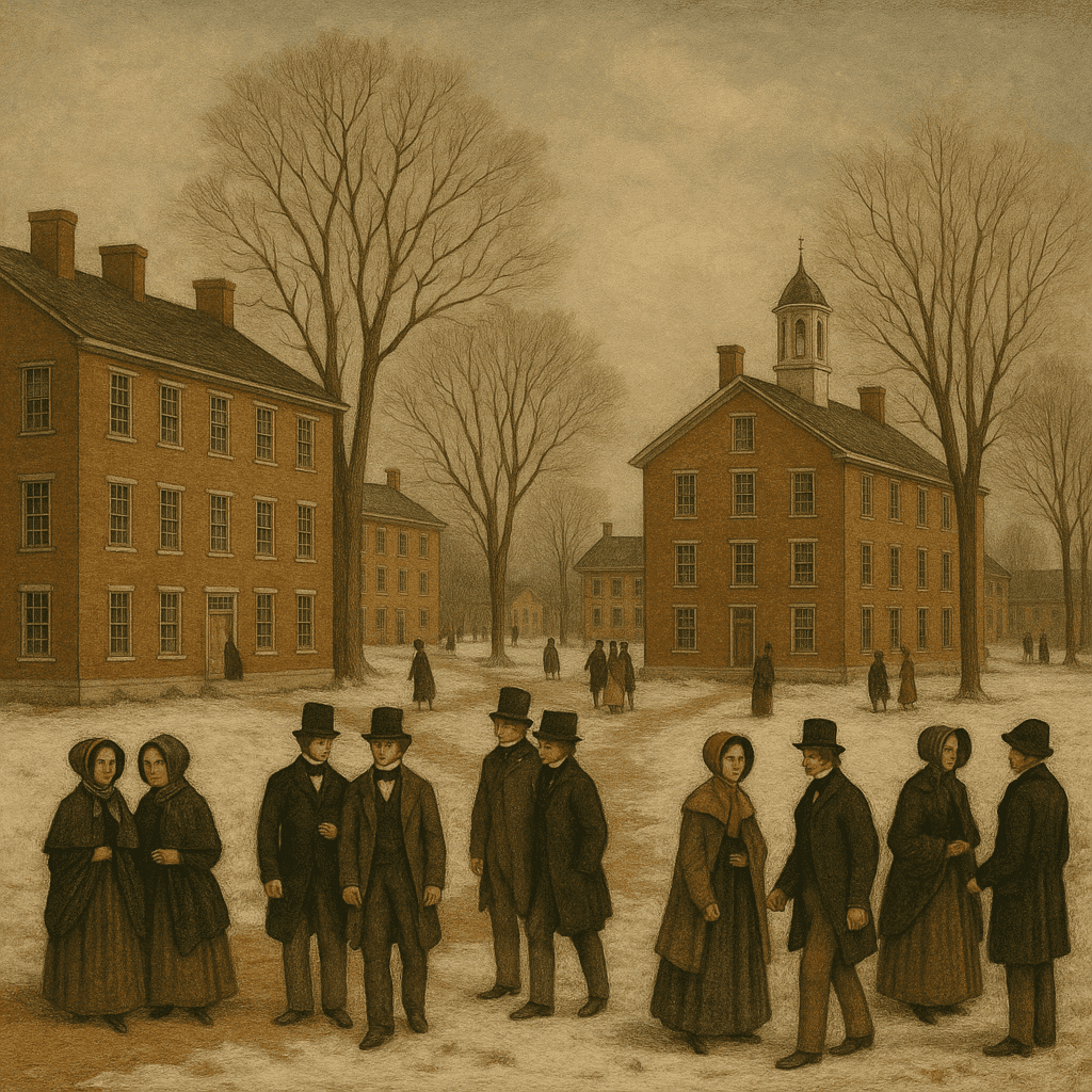 Oberlin College campus in its early years