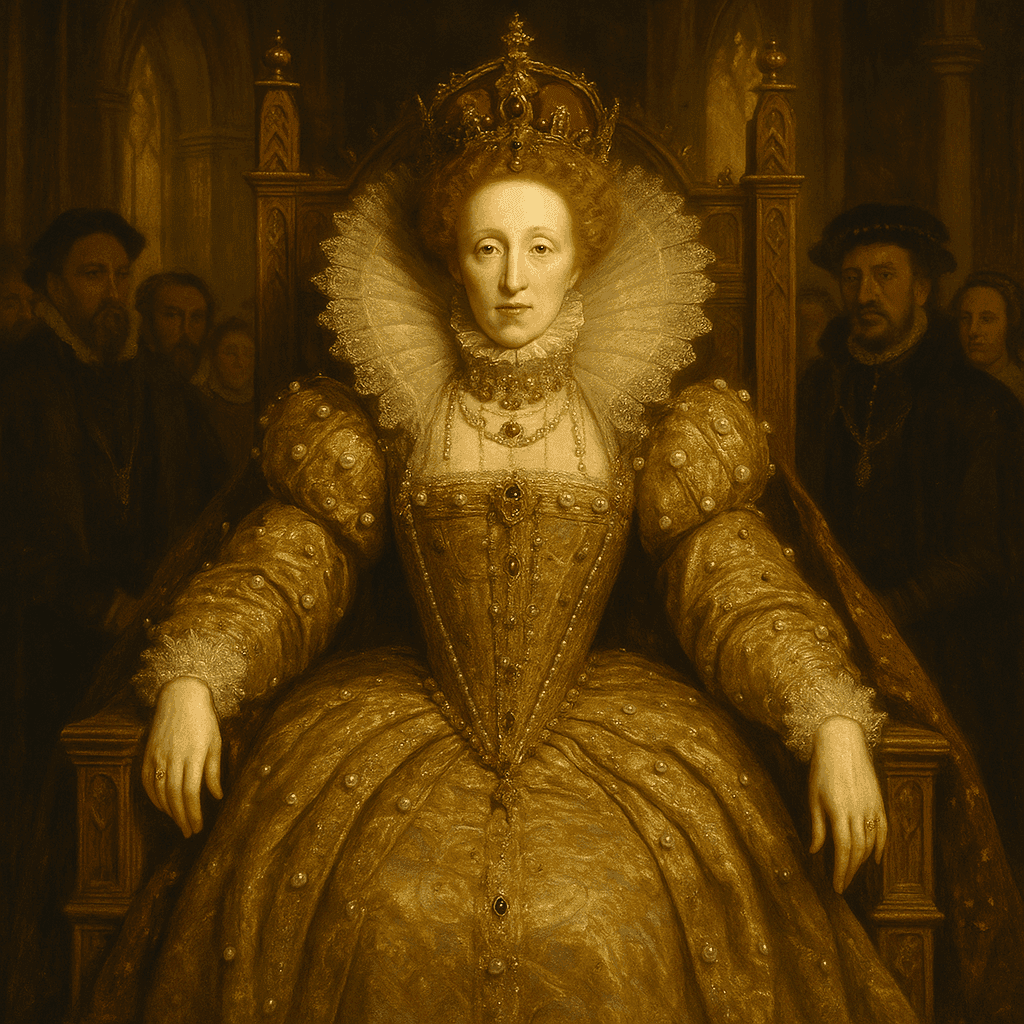 Queen Elizabeth I ascending to the English throne