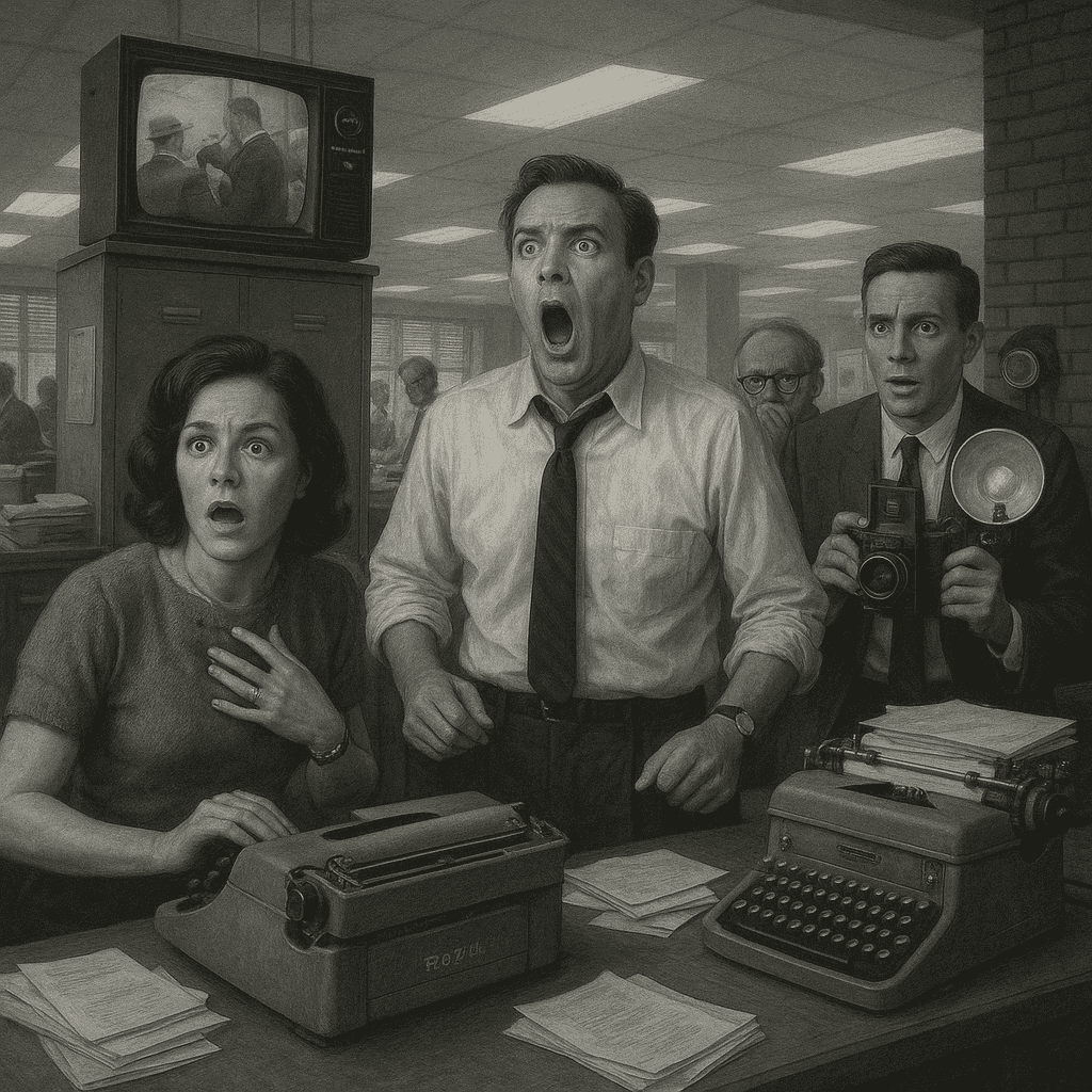 Jack Ruby shooting Lee Harvey Oswald on live television