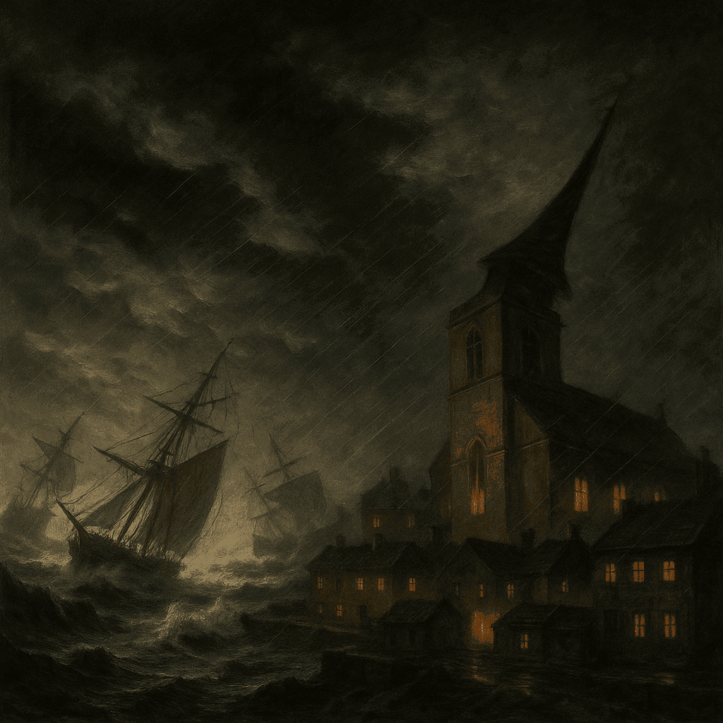 The Great Storm of 1703 devastating southern England