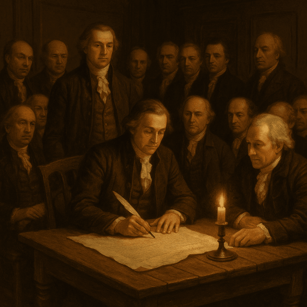 Continental Congress debating the Articles of Confederation